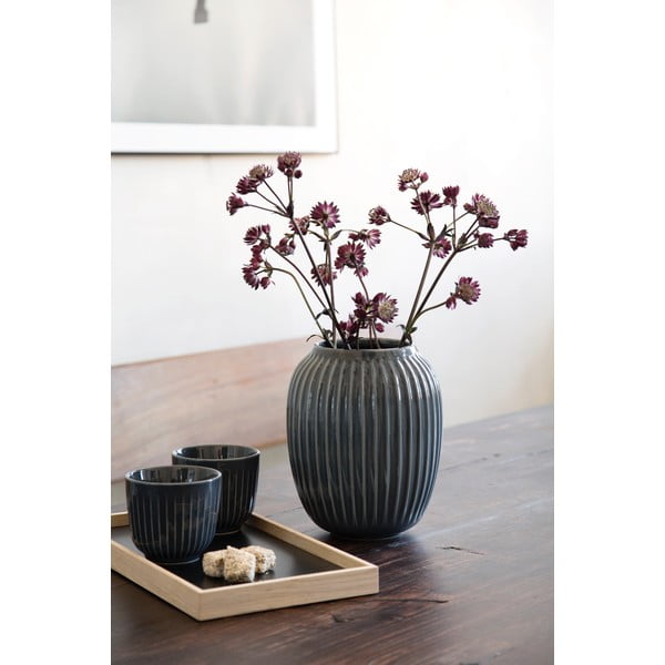 Ваза от антрацитен камък Hammershoi, ⌀ 16,5 cm Hammershøi - Kähler Design-image-2