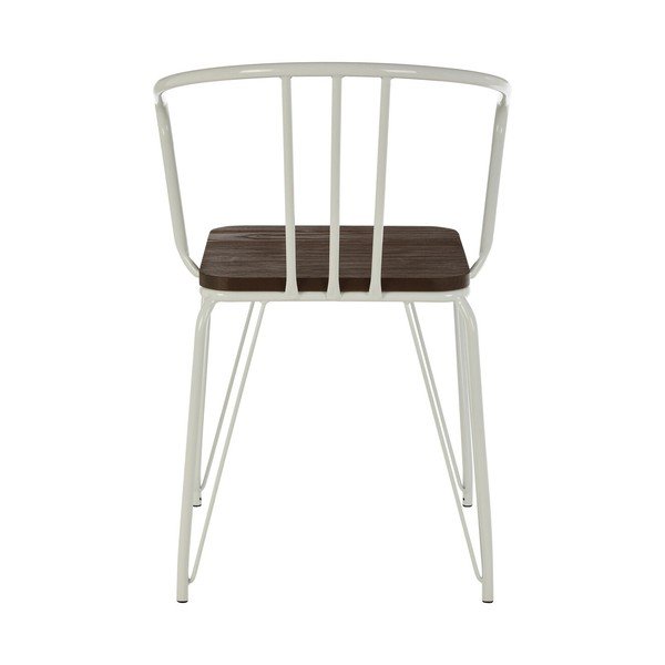Бял/в естествен цвят трапезен стол от масивен бряст District – Premier Housewares-image-4