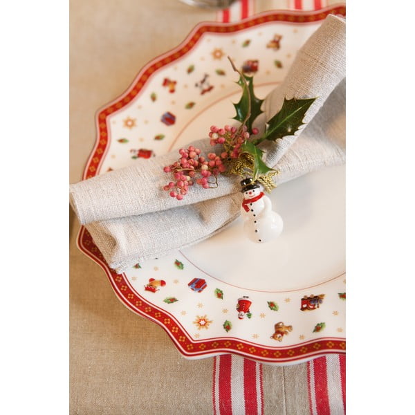Коледна чиния от бял и червен порцелан, ø 29 cm Toy's Delight - Villeroy&Boch-image-3