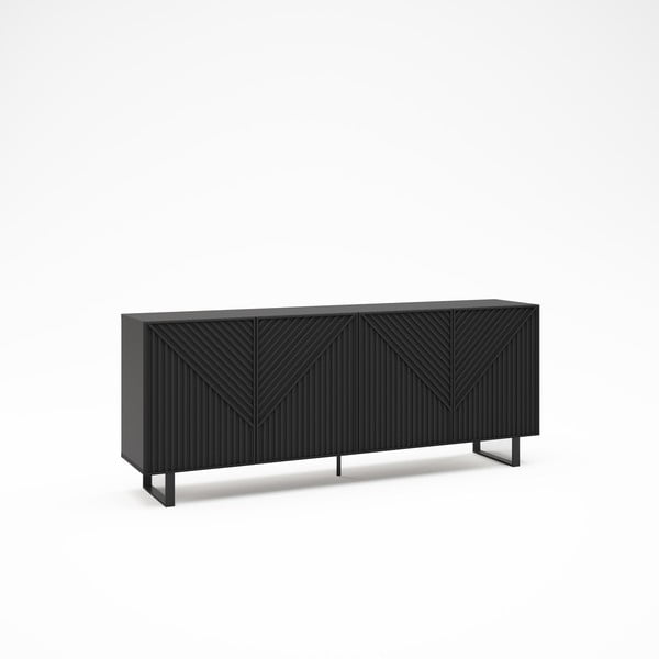 Черен скрин 201x80x40 cm Peta – Marckeric-image-2