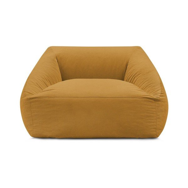 Жълт пуф от рипсено кадифе Lilibet – Bobochic Paris-image-3