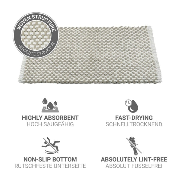 Бежов текстилен килим за баня 50x80 cm Covelo – Wenko-image-4