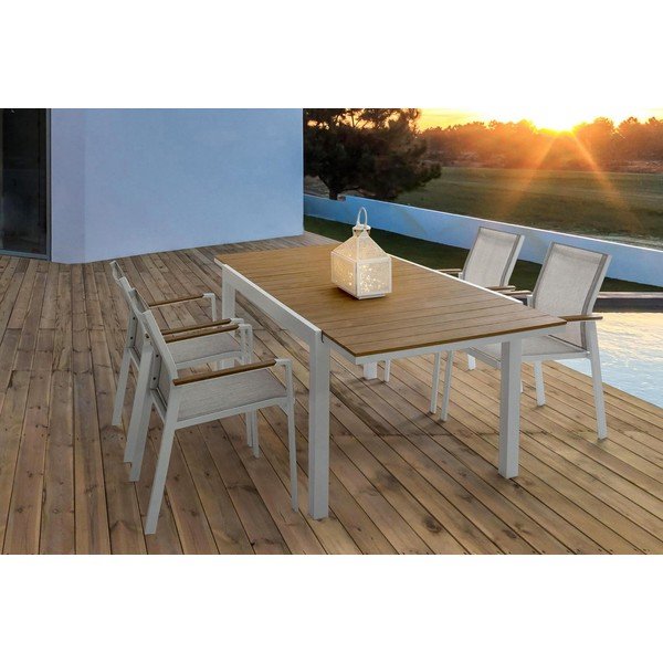 Алуминиева градинска маса за хранене 90x140 cm Elias   – Bizzotto-image-1