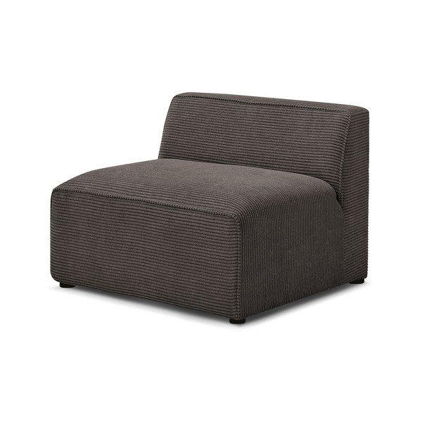 Кафяв модул за диван от рипсено кадифе (среден модул) Megeve – Bobochic Paris-image-3