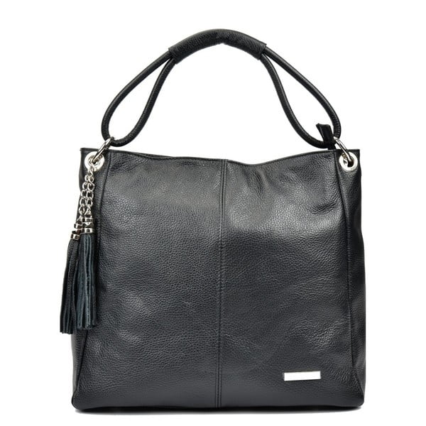 Černá kožená kabelka Anna Luchini Srumla