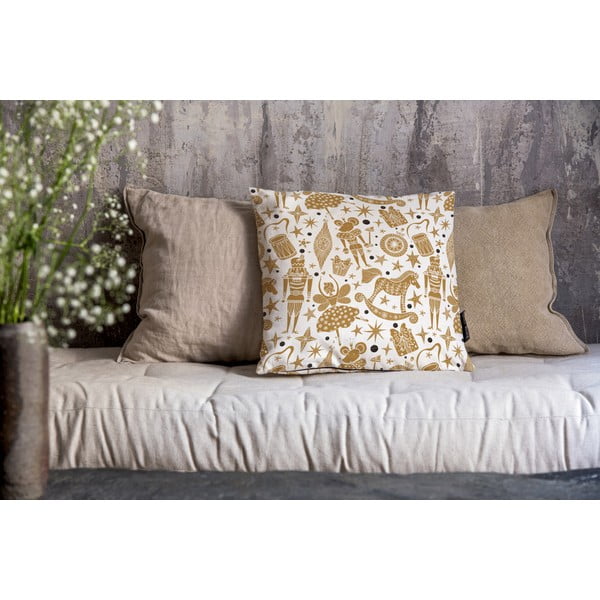 Калъфка за възглавница с коледен мотив 45x45 cm Golden Nut Cracker – Butter Kings-image-1