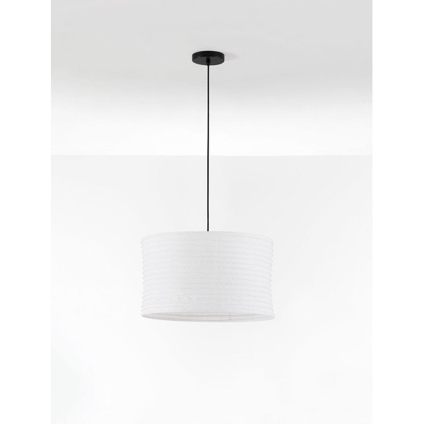 Бяло ленено висящо осветително тяло ø 50 cm Linnet – Nova Luce-image-3