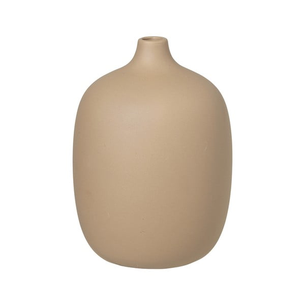 Бежова керамична ваза Nomad, височина 18,5 cm - Blomus