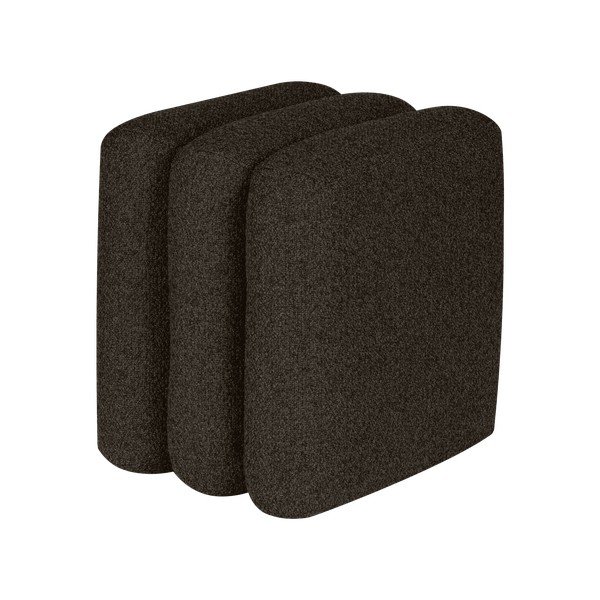 Кафява табуретка от прежда с примки от букле Radd – noo.ma