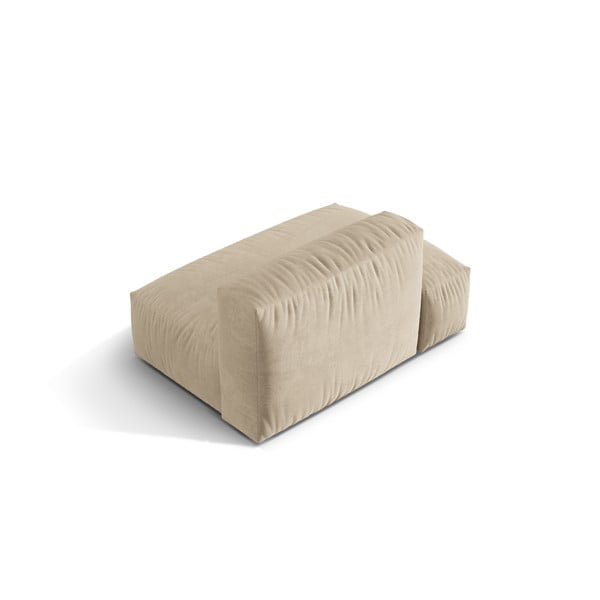 Бежов кадифен модул за диван (ляв ъгъл) Martina – Micadoni -image-2