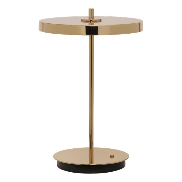 LED затъмняваща се настолна лампа с метален абажур в златист цвят (височина 31 cm) Asteria Move – UMAGE