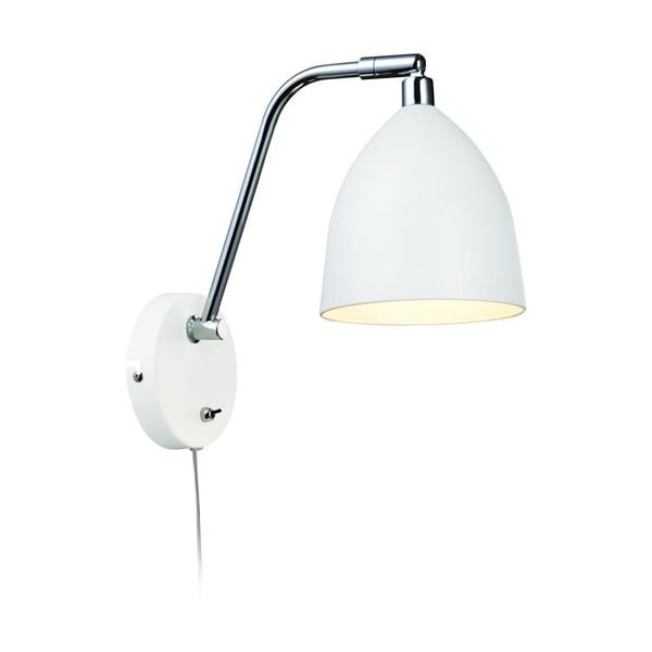 Бяла стенна лампа Fredrikshamn - Markslöjd
