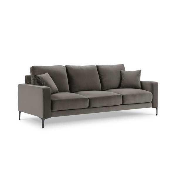 Диван от сиво кадифе , 220 см Harmony - Kooko Home-image-2