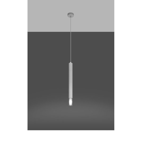 Бяло метално висящо осветително тяло ø 8 cm Vittoria – Sollux-image-2