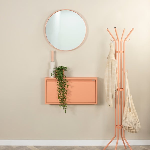 Метална накланяща се стойка за обувки в цвят сьомга 75x37,5x12,5 cm Billy – Spinder Design-image-1