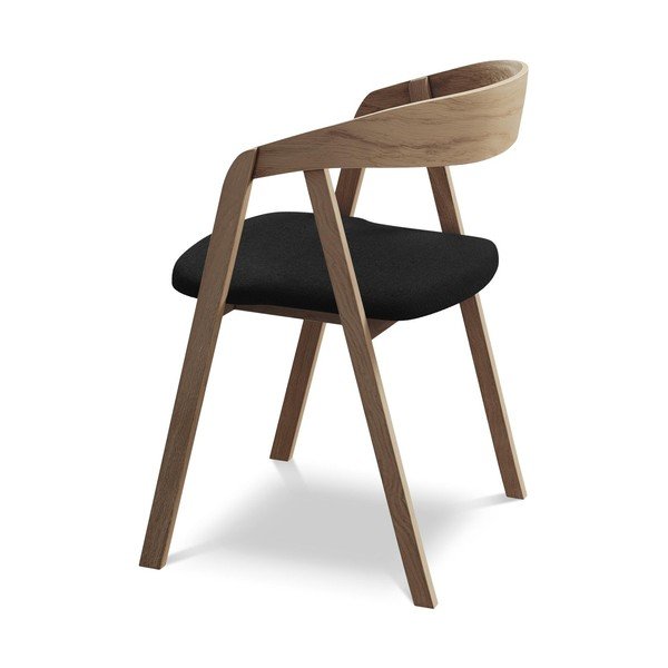 Черен трапезен стол от масивна дървесина Erika – Makamii-image-3