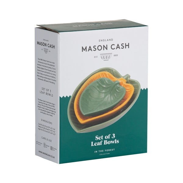 Жълти/зелени чаши в комплект от 3 части, изработени от камък In the Forest - Mason Cash-image-1