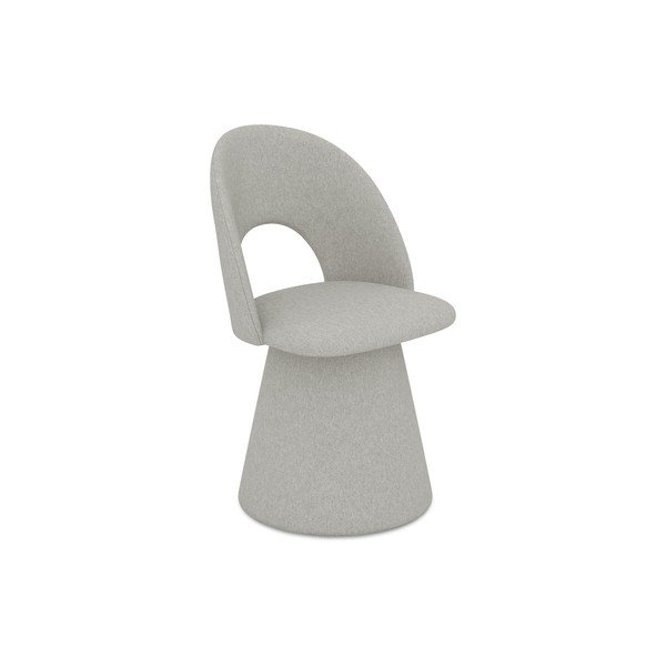 Светлосив тапициран трапезен стол Kalo – Makamii