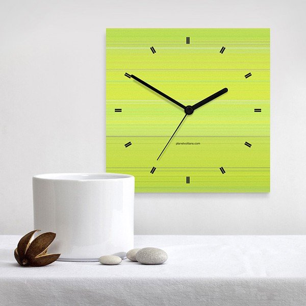 Hodiny Lines Green