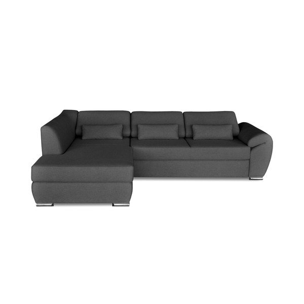 Tmavě šedá rohová rozkládací pohovka Windsor & Co. Sofas Epsilon, levý roh
