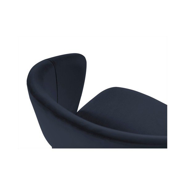 Тъмносин трапезен стол с кадифена тапицерия Elpis - Windsor & Co Sofas-image-3