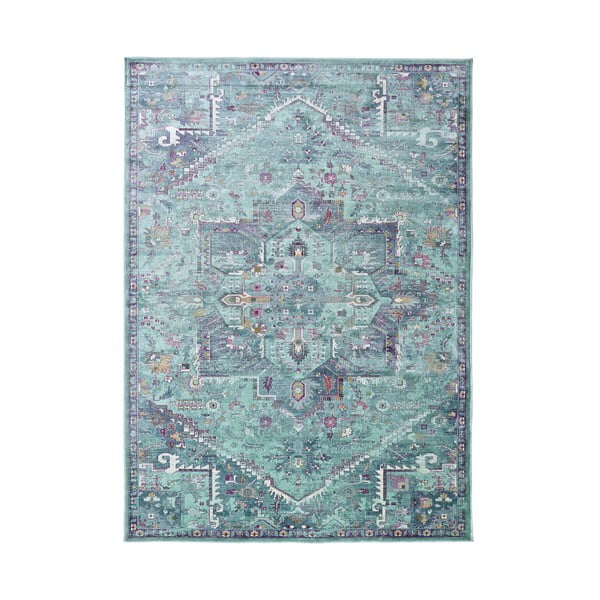 Тюркоазен килим от вискоза 170x120 cm Lara - Universal