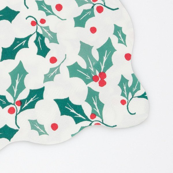 Хартиени салфетки в комплект от 16 бр. Holly Pattern – Meri Meri-image-1