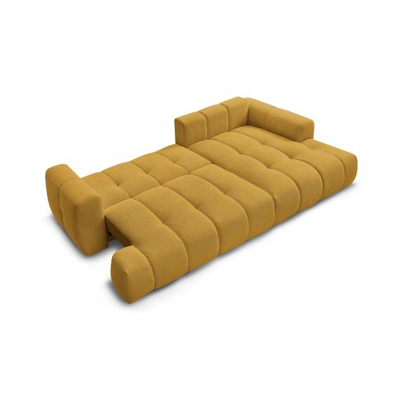 Сгъваем/с място за съхранение ъглов диван в цвят горчица (десен ъгъл) Fuji – Bobochic Paris-image-4