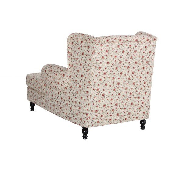 Béžové květinové křeslo ušák Max Winzer Mareille Flowery Beige-image-1