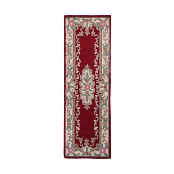 Червен вълнен килим , 67 x 210 cm Aubusson - Flair Rugs