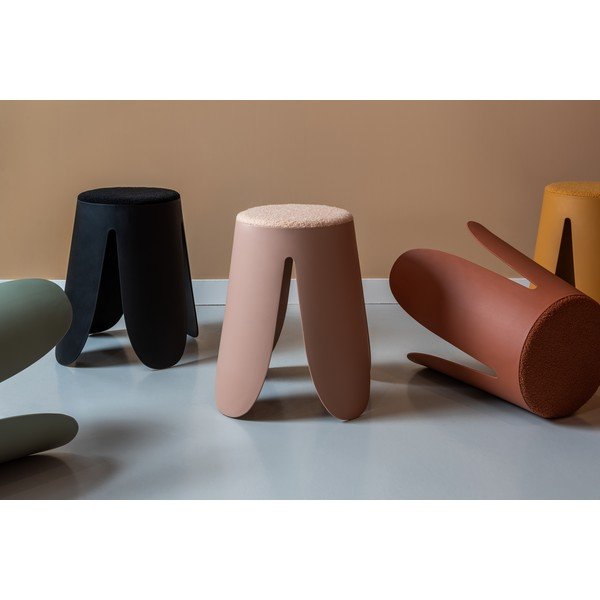 Светлорозова пластмасова табуретка Savor - Leitmotiv-image-1