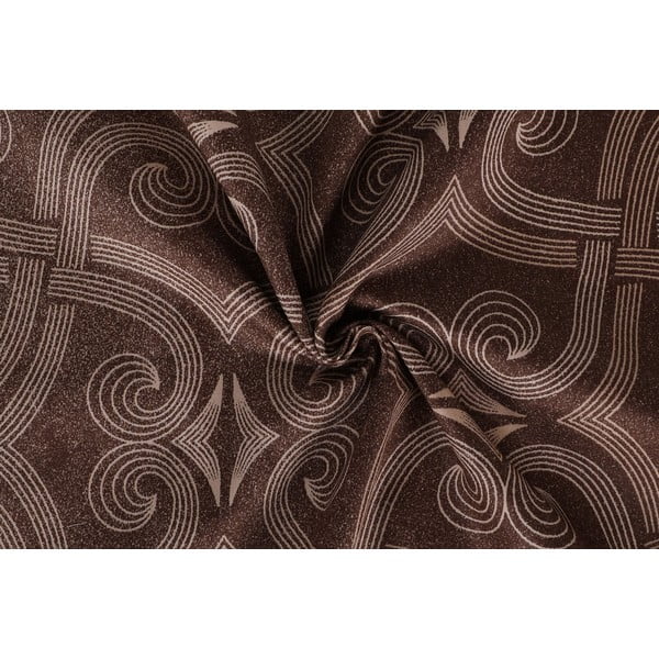 Кафяво памучно спално бельо от сатен за двойно легло 200x200 cm Pandora - Mijolnir-image-2