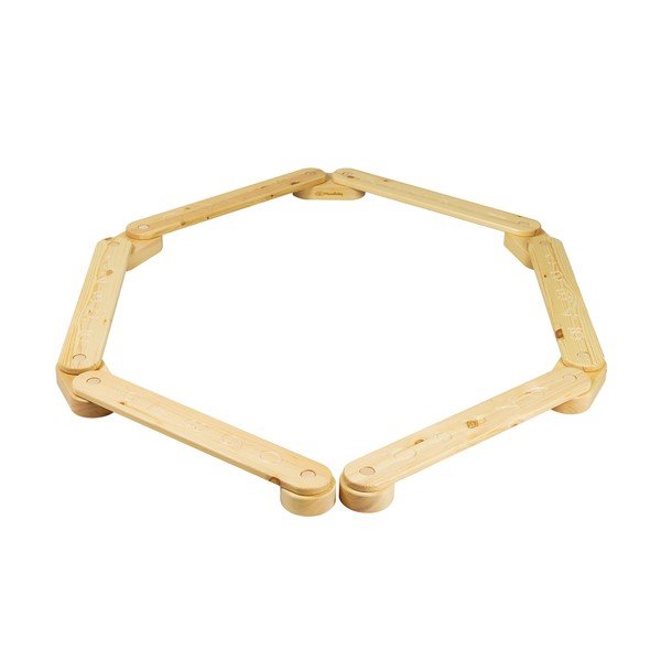 Сензорна пътека от масивен бор в естествен цвят 10x408x5 cm Montessori – Meowbaby-image-2