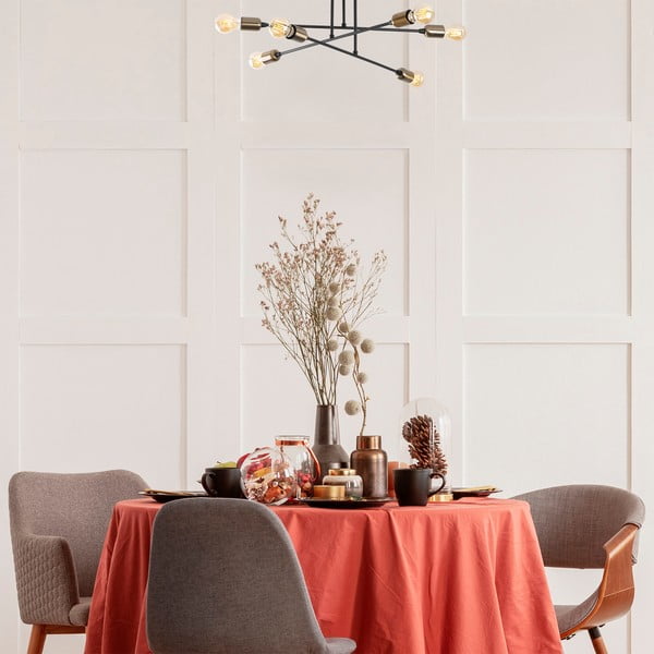 Черно осветително тяло за таван Fleur – Opviq lights-image-1