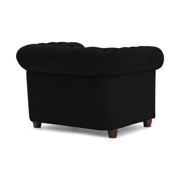 Черно кадифено кресло честърфийлд York Blik – Ropez-image-2