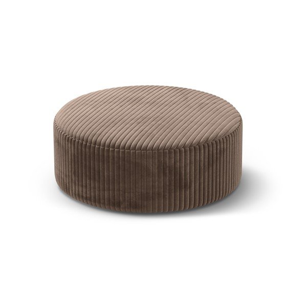 Кафява табуретка от рипсено кадифе Dia – Micadoni 