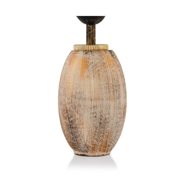 Кремава/ в златист цвят настолна лампа с текстилен абажур (височина 50 cm) Yakamoz – Opviq lights-image-3