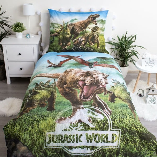 Единично  памучно детско спално бельо 140x200 cm Jurassic World – Jerry Fabrics-image-3