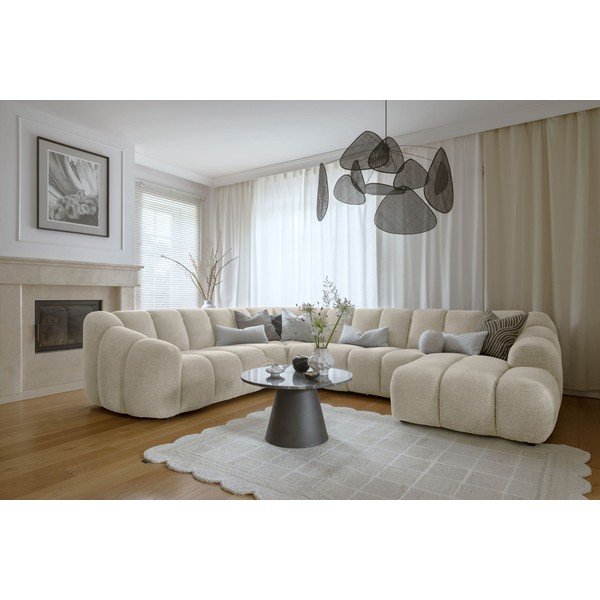 Бежов ъглов диван (ляв ъгъл/U форма) Shell – Miuform-image-1