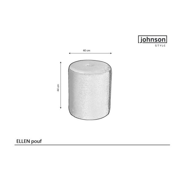 Кафяв пуф Ellen Magic Velvet, ⌀ 40 cm - JohnsonStyle-image-1
