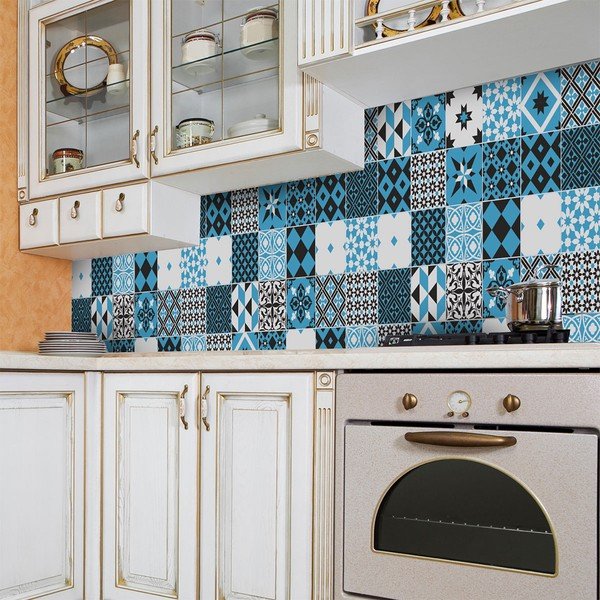 Комплект от 30 стикера за стена Azulejos Talia, 15 x 15 cm - Ambiance-image-3