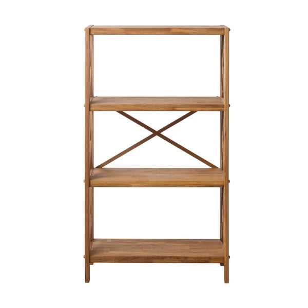 Стелаж от масивен дъб в естествен цвят 70x124 cm X-Shelf – Unique Furniture