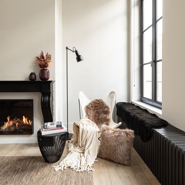 Черна изкуствена кожа Агнешка кожа, 60 x 180 cm - Tiseco Home Studio-image-2