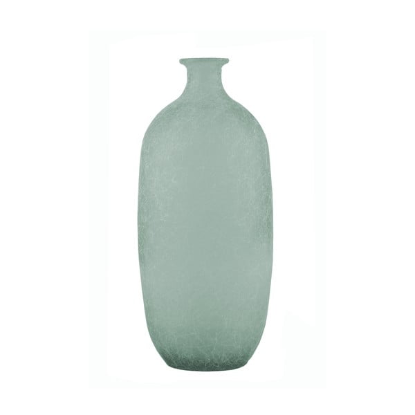 Синя ваза от рециклирано стъкло Napoles, височина 38 cm - Ego Dekor