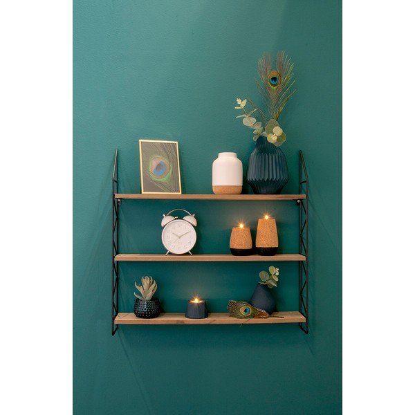Метален рафт с дървени рафтове Zig Zag - PT LIVING-image-3