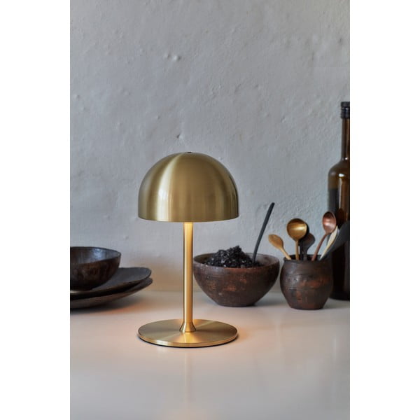 LED настолна лампа с дистанционно управление в месингов цвят с метален абажур (височина 22 cm) Tim – Sirius-image-3