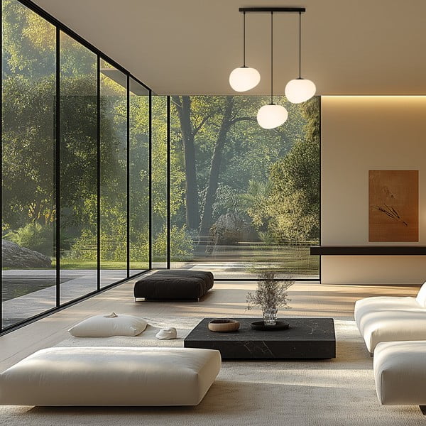 Черно-бяло висящо осветително тяло Stones – Candellux Lighting-image-1