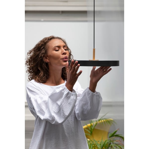 Черно LED висящо осветително тяло с метален абажур ø 31 cm Asteria Mini – UMAGE-image-4