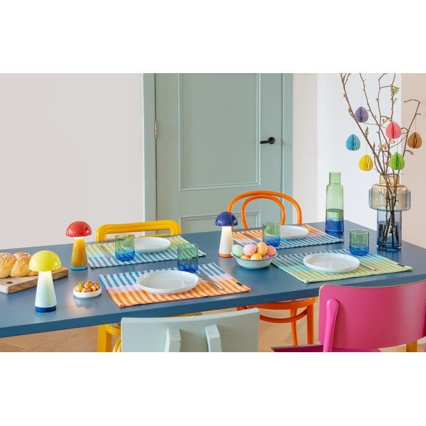 Жълта и светлосиня LED затъмняваща се настолна лампа (височина 18 cm) Bobbi – Remember-image-4