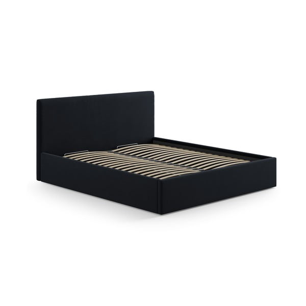 Тъмносиня тапицирана табла за легло 150,5x100 cm Remo – Micadoni -image-3